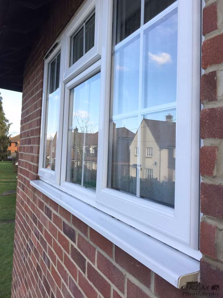 Clean uPVC windows after water-fed pole cleaning, Tunbridge Wells